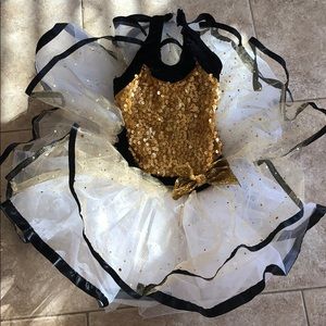 Gold Sequin and Black Costume
